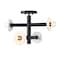 Designers Fountain Fina 16 in. 4-Light Matte Black Modern Semi Flush Mount with Natural Marble Accents for Bedrooms D325C-SF-MB - alternate 3